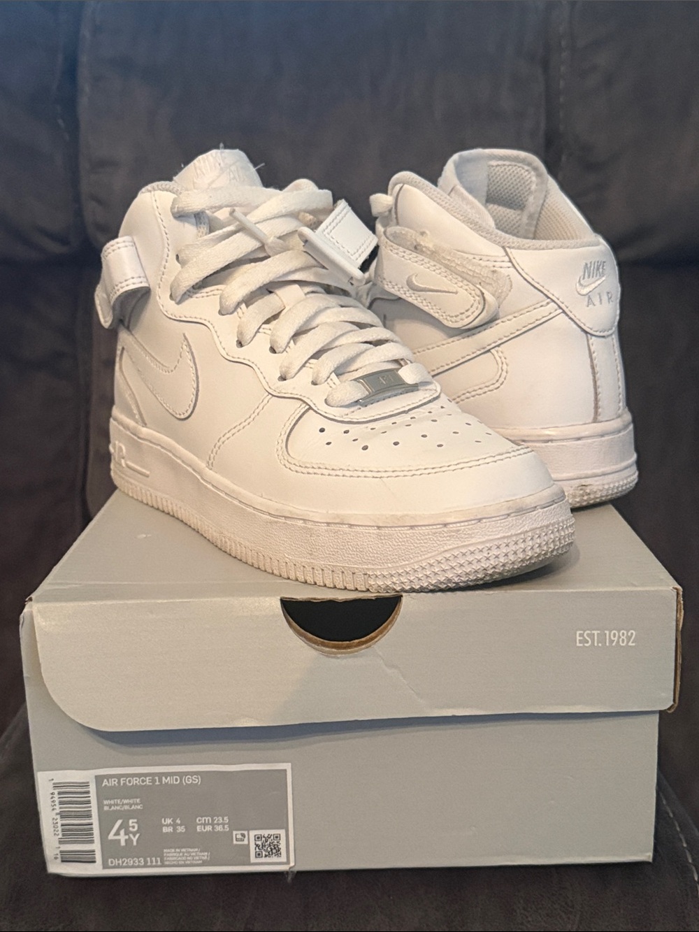 Nike Kids White Mid-Top Sneakers